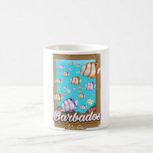 Mug Barbados Tropical Fish affiche de voyage