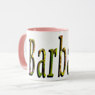 Mug Barbara, Girls Name Logo,