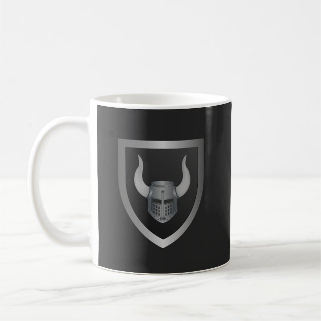 Mug Barbarian Shield Logo – Viking Warrior Emblem  (Gauche)