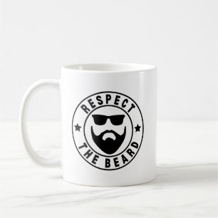 Mug Barbe Minimaliste De Typographie Noire Et Blanche