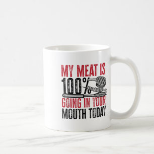 Mug Barbecue Barbecue - Ma Viande Va À 100% Dans Votre