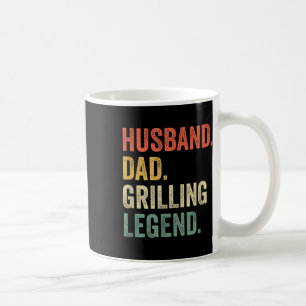 Mug Barbecue Grill Père Funny Mari Grill Papa Légende