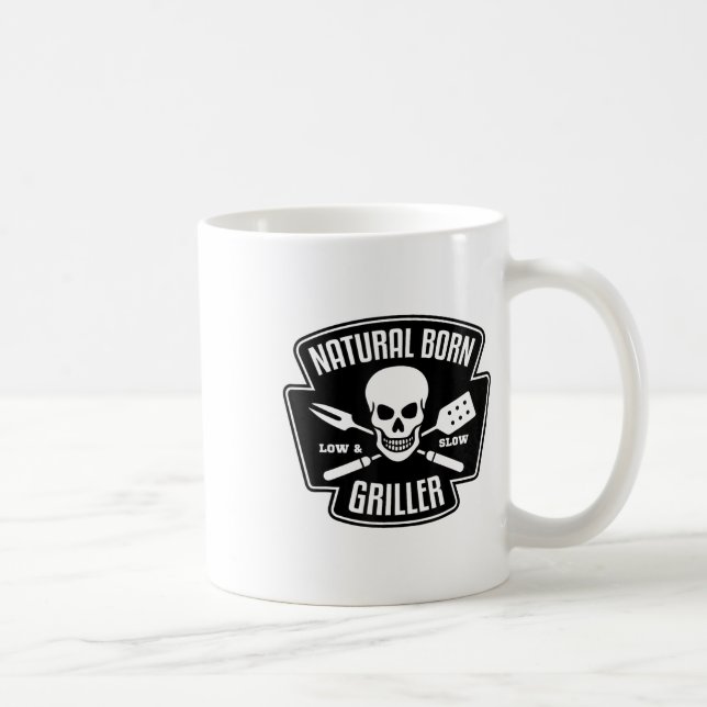 Mug Barbecue Naturel Né Griller Funny Grill Master G (Droite)