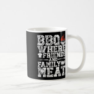Mug Barbecue Où Les Amis Et La Viande De Famille Grill