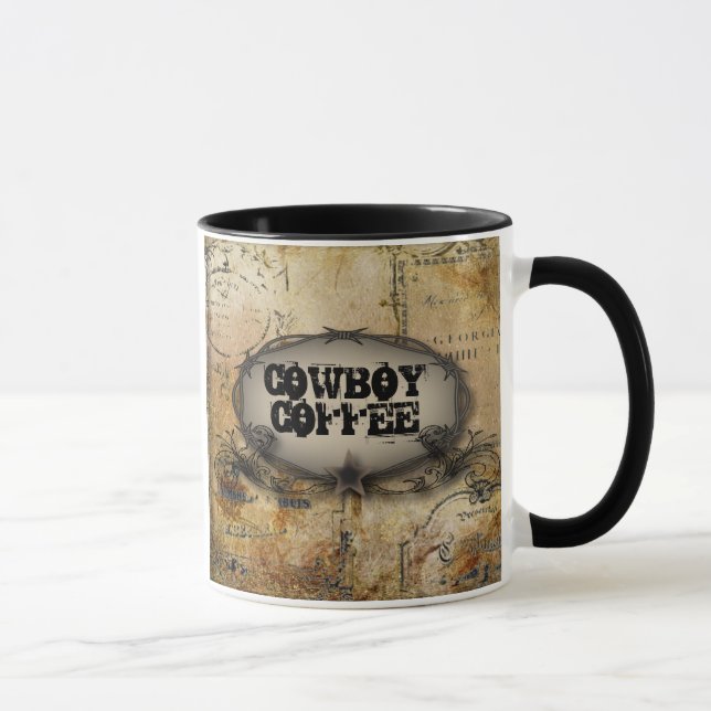 Mug barbelé rustique western country cowboy mariage (Droite)