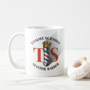 Mug Barber Shop Royal Couronne Barber Pole Salon des c