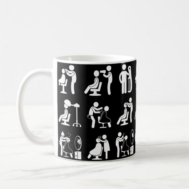 Mug Barbershop Barber et coiffeur Salon Routine (Gauche)