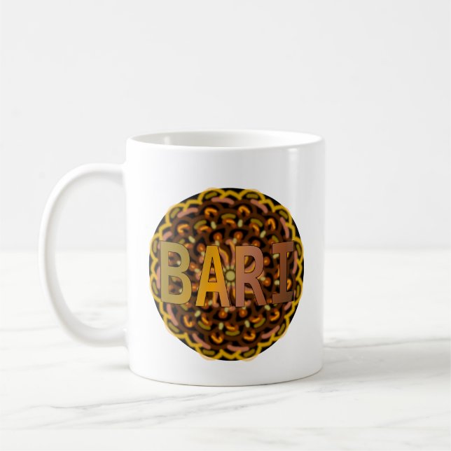 MUG BARBERSHOP BARI MANDALA RETRO 70'S ABSTRAIT BLUR (Gauche)