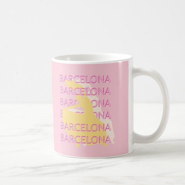 Mug Barcelone Art Voyage, Espagne, Art Voyage, Rose (Droite)