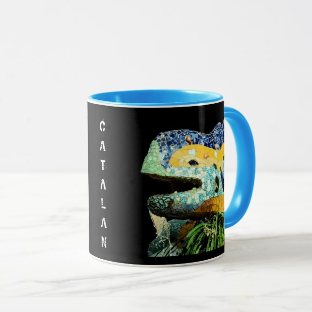 Mug Barcelone Mug, Espagne, Art, Gaudi - Lizard (Devant droit)