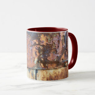 Mug Bardage métallique rouillé Détail d'un vieux bâtim