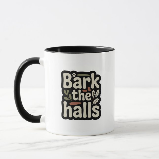 Mug Bark the Halls Dog Holiday (Gauche)
