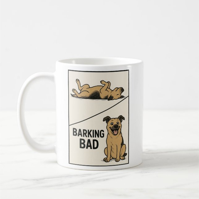 Mug Barking Bad – Funny Dog Lover Parody Poster (Gauche)