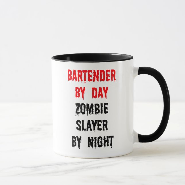 Mug Barman par jour Zombie Slayer par nuit (Droite)