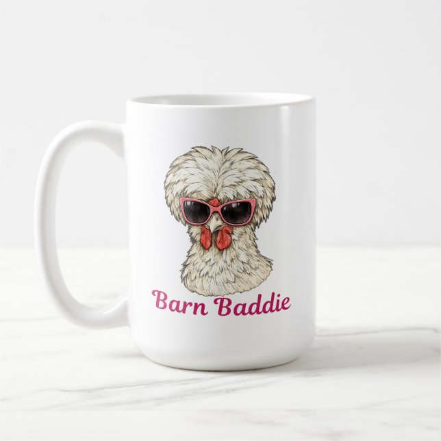 Mug Barn Baddie Funny Glam Chicken in Pink Sunglasses  (Gauche)