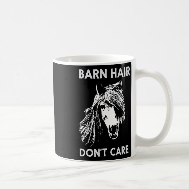 Mug Barne Cheveux Pas D'Attention Drôle Cheval équitat (Droite)