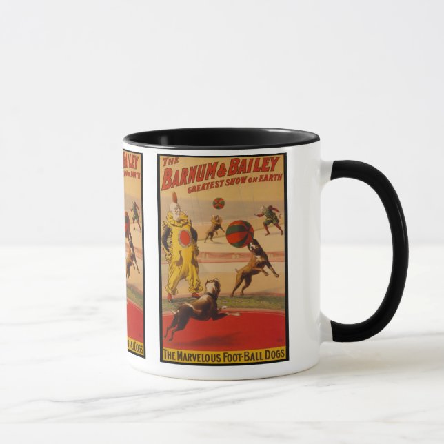 Mug Barnum et chiens du football de cirque de Bailey (Droite)