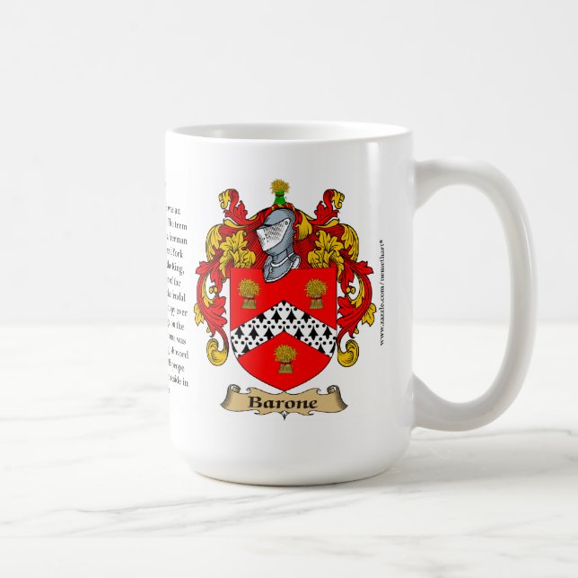Mug Barone, l'origine, la signification et la crête (Droite)