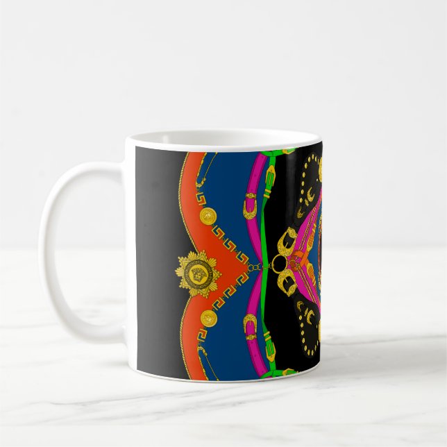 Mug baroque doré, motif de chaîne et ceinture (Gauche)
