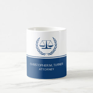 Mug Barre bleue du café du procureur de la justice
