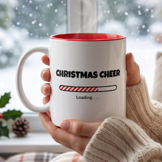 Mug Barre de chargement de bonhomme de Noël drôle