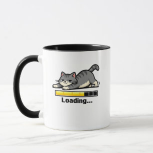 Mug Barre de chargement de chat qui s'étire Drôle de m
