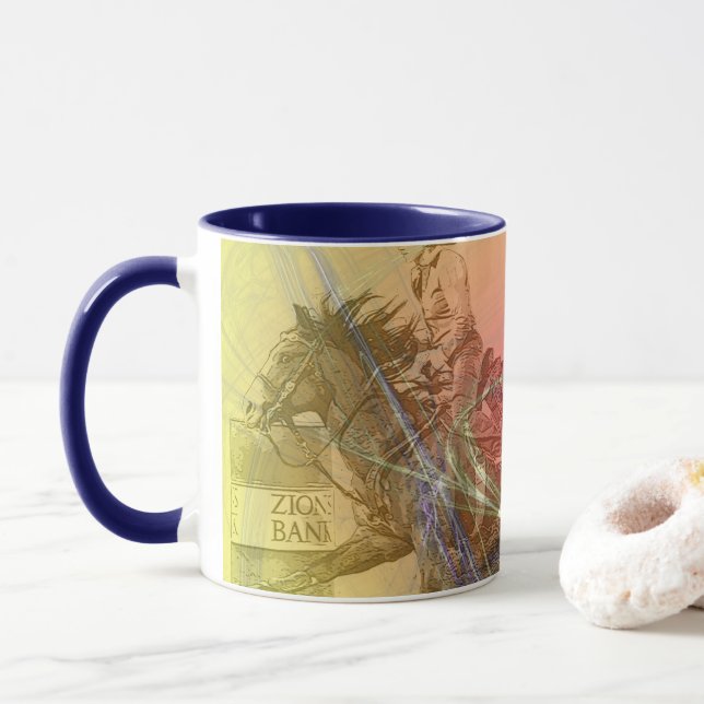 Mug Barrel Racer II (tourbillon orange jaune) (Avec donut)