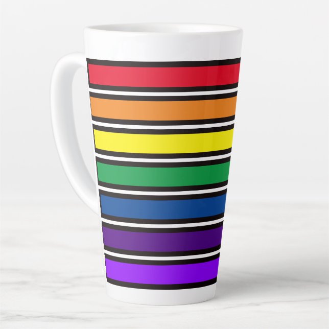 Mug - Barres de couleurs arc-en-ciel (Angle gauche)