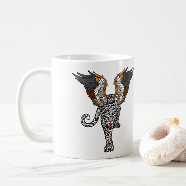 Mug Bars Aq. Légendaire léopard des neiges ailées (Avec donut)
