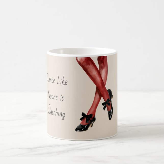 Mug Bas Nylon Rouges Dansent Comme Si Personne Ne Rega (Centre)
