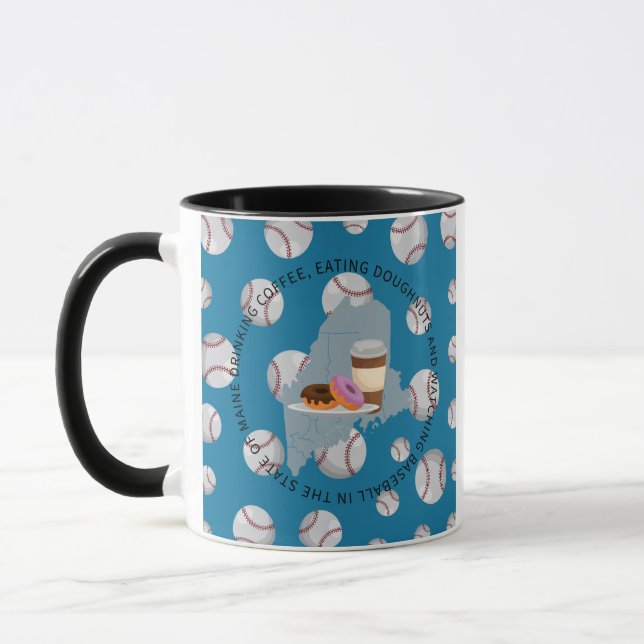 Mug Base-ball, café et beignets dans le Maine (Gauche)