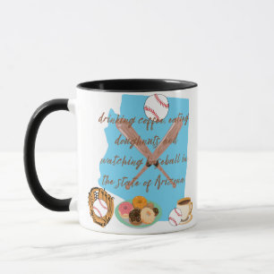 Mug Base-ball, café et beignets en Arizona