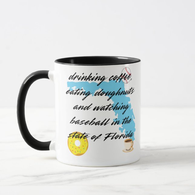 Mug Base-ball, café et beignets en Floride  (Gauche)