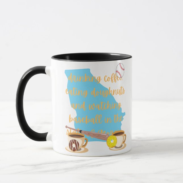 Mug Base-ball, café et beignets en Géorgie  (Gauche)