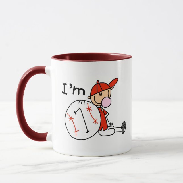 Mug Base-ball garçons j'ai 7 ans (Gauche)