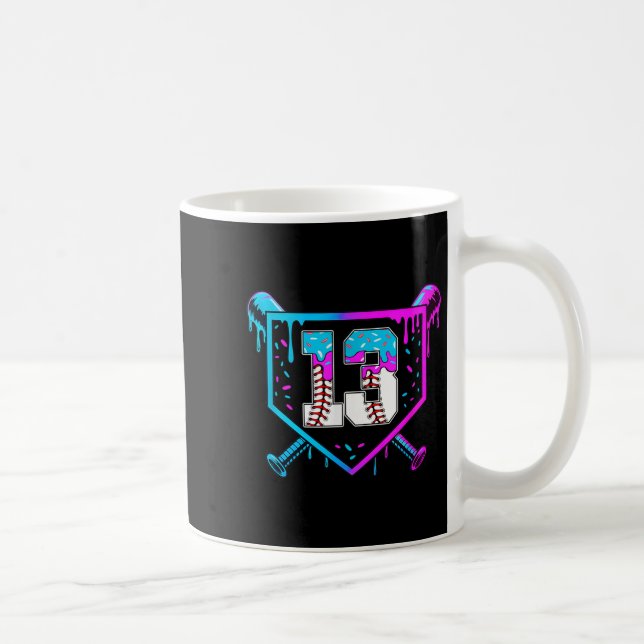 Mug Baseball 13e anniversaire Ice Cream Drip 13 ans (Droite)