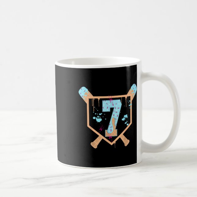 Mug Baseball 7 Année Vieux Crème Ice Driam 7e Annivers (Droite)