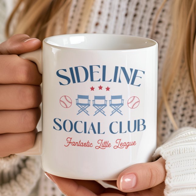 Mug Baseball Baseline Social Club avec nom de ligue (Créateur téléchargé)
