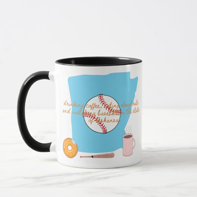 Mug Baseball, coffee and donuts in Arkansas  (Gauche)