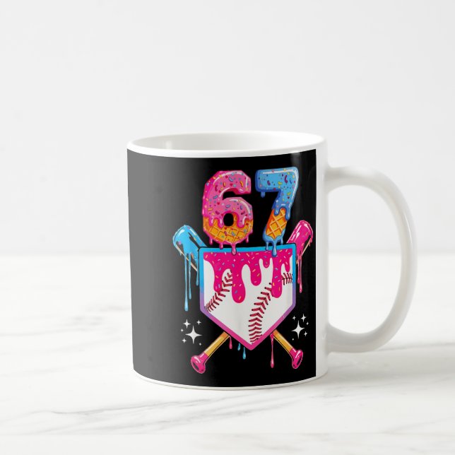 Mug Baseball Drip Number 67 Player Or 67th Birthday  (Droite)