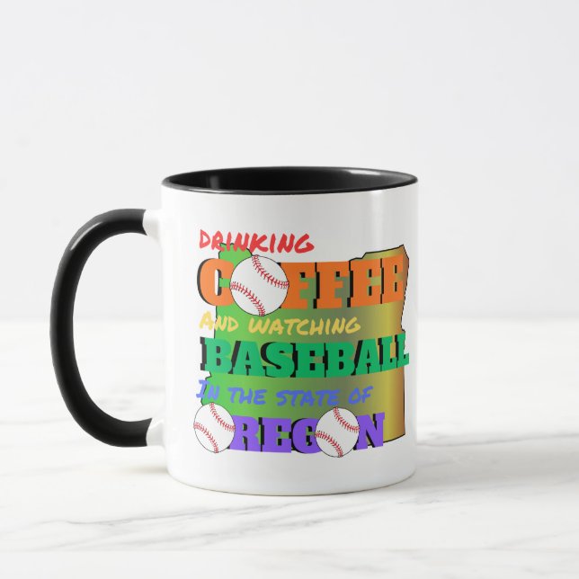 Mug Baseball et café en Oregon  (Gauche)