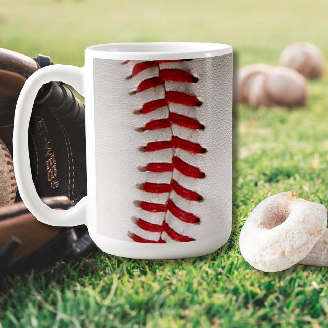 Mug Baseball et Softball Classiques Couture Rouge (Créateur téléchargé)