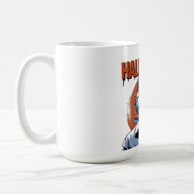 Mug Baseball festif : Halloween se rencontre Noël (Gauche)