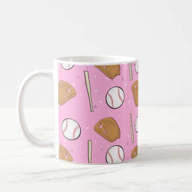 Mug Baseball - Gants, balles et chauves-souris sur Arr (Gauche)