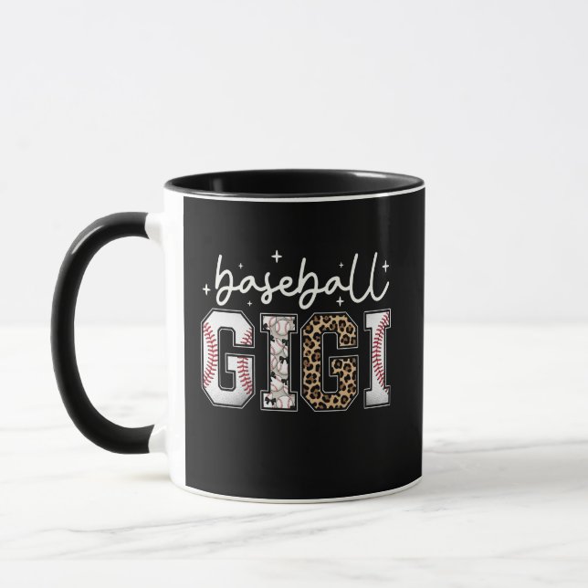 Mug Baseball Gigi Imprimé Léopard Coquette Bow (Gauche)