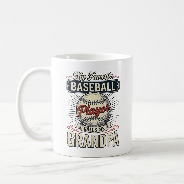 Mug Baseball Grandpa Conception de T-Shirt avec Gravur (Gauche)