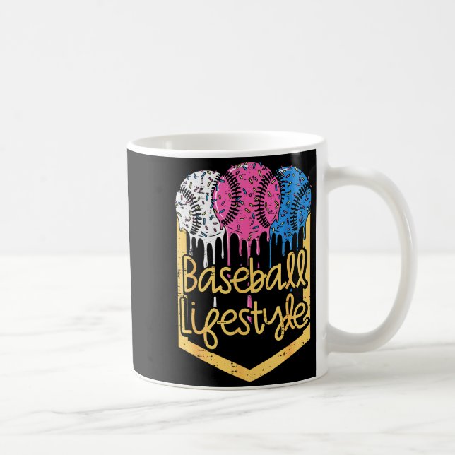 Mug Baseball Mode de vie Balle Sprinkles Drip Garçons  (Droite)