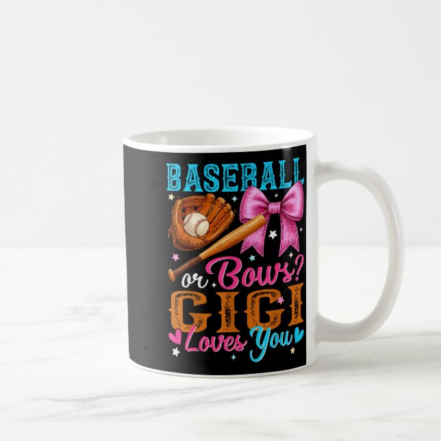 Mug Baseball Or Bows Gigi Loves You Gender Reveal Baby (Droite)