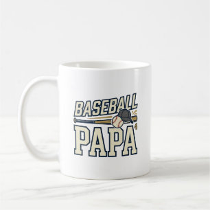 Mug Baseball Papa Vintage Gravure Design de T-Shirt_1