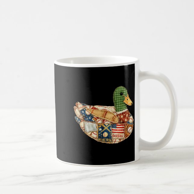 Mug Baseball Patchwork Mallard Duck Jour de Match (Droite)